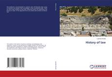 Capa do livro de History of law 