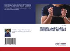 Buchcover von CRIMINAL LAWS IN INDIA: A COMPREHENSIVE TEXTBOOK