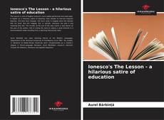Bookcover of Ionesco's The Lesson - a hilarious satire of education