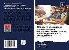 Buchcover von Практика управления человеческими ресурсами, влияющая на производительность сотрудников