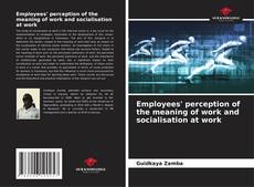 Buchcover von Employees' perception of the meaning of work and socialisation at work