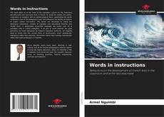 Buchcover von Words in instructions