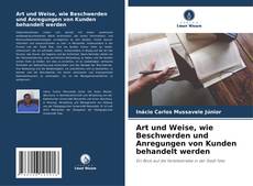 Portada del libro de Art und Weise, wie Beschwerden und Anregungen von Kunden behandelt werden