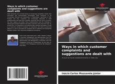 Capa do livro de Ways in which customer complaints and suggestions are dealt with 