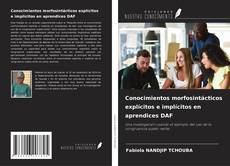 Portada del libro de Conocimientos morfosintácticos explícitos e implícitos en aprendices DAF