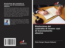 Capa do livro de Risoluzione del contratto di lavoro: casi di licenziamento abusivo 
