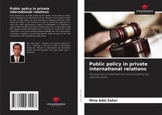 Public policy in private international relations kitap kapağı