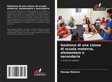 Capa do livro de Gestione di una classe di scuola materna, elementare o secondaria 