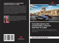Capa do livro de Considerations for sustainable cultural tourism in Cuba 