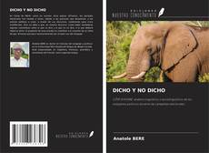 Buchcover von DICHO Y NO DICHO