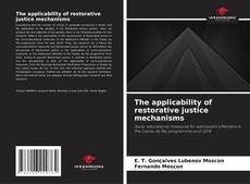 Capa do livro de The applicability of restorative justice mechanisms 