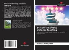 Capa do livro de Distance learning - distance teaching 