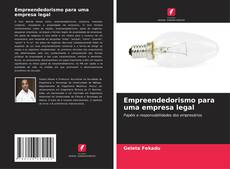 Capa do livro de Empreendedorismo para uma empresa legal 