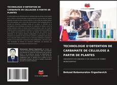 Buchcover von TECHNOLOGIE D'OBTENTION DE CARBAMATE DE CELLULOSE À PARTIR DE PLANTES