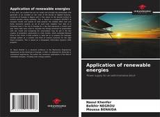 Copertina di Application of renewable energies