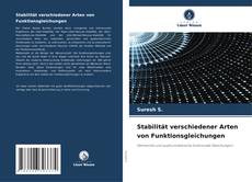 Stabilität verschiedener Arten von Funktionsgleichungen kitap kapağı