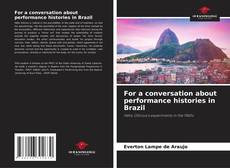 Capa do livro de For a conversation about performance histories in Brazil 