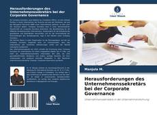 Buchcover von Herausforderungen des Unternehmenssekretärs bei der Corporate Governance