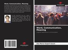 Word, Communication, Meaning kitap kapağı