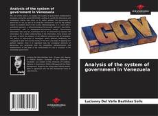 Capa do livro de Analysis of the system of government in Venezuela 