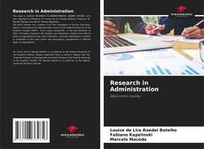 Research in Administration kitap kapağı