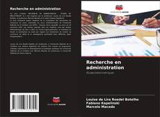 Recherche en administration kitap kapağı