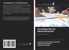 Portada del libro de Investigación en Administración