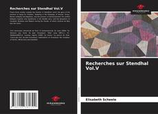 Recherches sur Stendhal Vol.V的封面