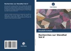 Capa do livro de Recherches sur Stendhal Vol.V 