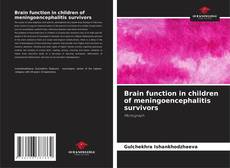Bookcover of Brain function in children of meningoencephalitis survivors