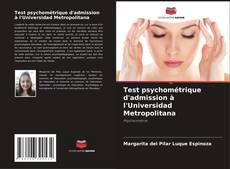 Buchcover von Test psychométrique d'admission à l'Universidad Metropolitana