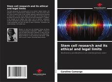 Capa do livro de Stem cell research and its ethical and legal limits 