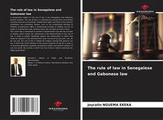 Portada del libro de The rule of law in Senegalese and Gabonese law