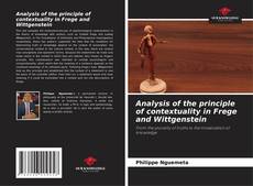 Capa do livro de Analysis of the principle of contextuality in Frege and Wittgenstein 