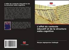 Bookcover of L'effet du contexte éducatif et de la structure méta cognitive