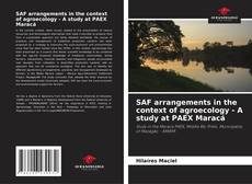 Capa do livro de SAF arrangements in the context of agroecology - A study at PAEX Maracá 