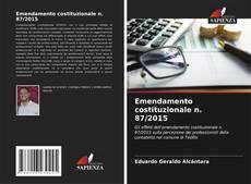 Portada del libro de Emendamento costituzionale n. 87/2015
