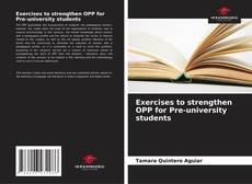 Portada del libro de Exercises to strengthen OPP for Pre-university students