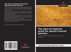 Capa do livro de The start of material proof for special insured persons 