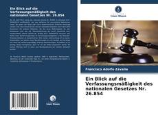 Capa do livro de Ein Blick auf die Verfassungsmäßigkeit des nationalen Gesetzes Nr. 26.854 