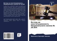 Bookcover of Взгляд на конституционность Национального закона № 26.854