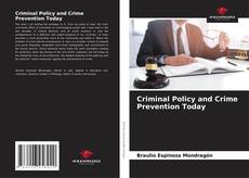 Portada del libro de Criminal Policy and Crime Prevention Today