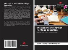 Capa do livro de The need to strengthen Heritage Education 