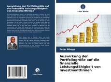 Capa do livro de Auswirkung der Portfoliogröße auf die finanzielle Leistungsfähigkeit von Investmentfirmen 
