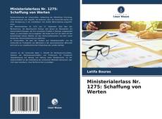 Ministerialerlass Nr. 1275: Schaffung von Werten kitap kapağı