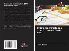 Bookcover of Ordinanza ministeriale n. 1275: creazione di titoli
