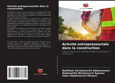 Activité entrepreneuriale dans la construction kitap kapağı