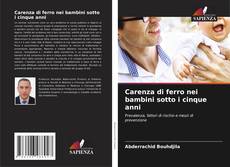 Buchcover von Carenza di ferro nei bambini sotto i cinque anni