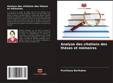 Couverture de Analyse des citations des thèses et mémoires