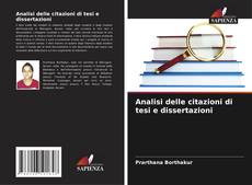Bookcover of Analisi delle citazioni di tesi e dissertazioni
